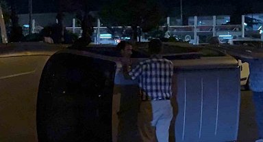 Kaza yaptığı aracıyla gitmek istedi, ekiplere zor anlar yaşattı