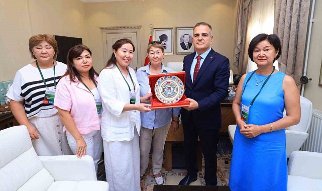 Kazakistanlı eğitimcilerden Muğla Valisi Akbıyık'a ziyaret