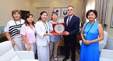 Kazakistanlı eğitimcilerden Muğla Valisi Akbıyık'a ziyaret