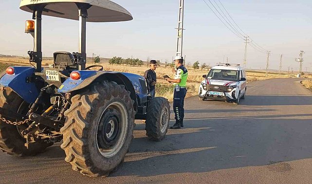 Kilis'te traktör ve tarım araçlarına trafik denetimi