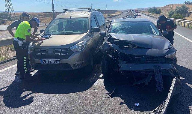 Kırıkkale'de zincirleme kaza: 3 yaralı