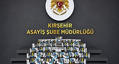 Kırşehir'de 460 paket makaron ele geçirildi