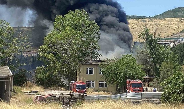 Kocaeli'de iş yerinde çıkan yangına müdahale ediliyor
