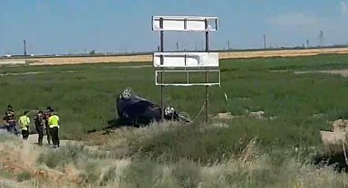 Kontrolden çıkan otomobil takla attı: 1 yaralı