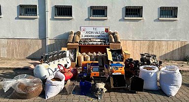 Köşk'te kaçak sigara imalathanesine operasyon: 350 kilo tütün ele geçirildi