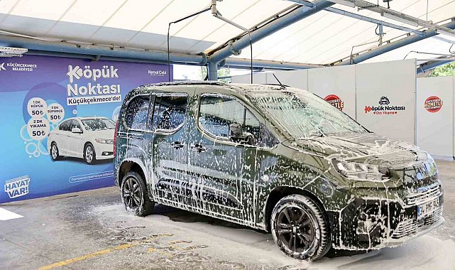 Küçükçekmece Belediyesi'nden araç sahiplerine köpük noktası hizmeti
