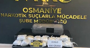 LPG tankına gizlenen 8 kilo 800 gram esrar ele geçirildi: 2 tutuklama