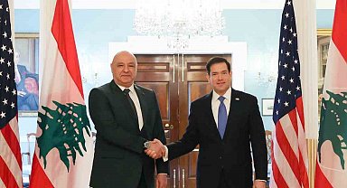 Lübnan Cumhurbaşkanı Aoun, ABD Dışişleri Bakanı Rubio ile bir araya geldi
