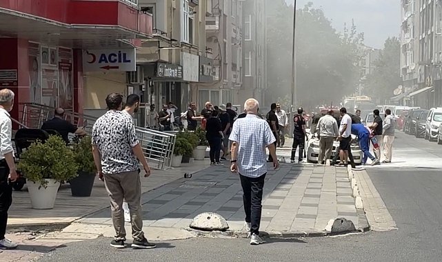 Lüks araç alevlere teslim oldu