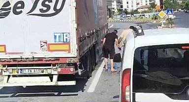 Lüleburgaz'da seyir halindeki tır alev aldı