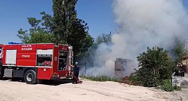 Malatya'da korkutan bahçe yangını