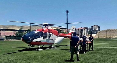 Malatya'da parmağı kopan kadın hava ambulansıyla sevk edildi