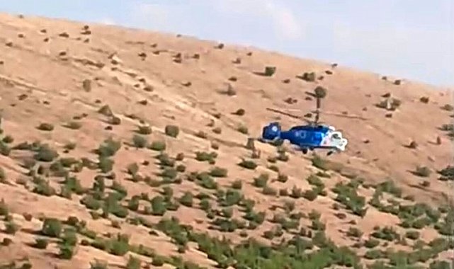 Malatya'daki orman yangınına havadan müdahale