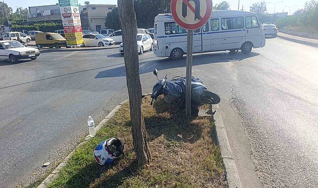 Manavgat'ta otomobil ile motosiklet çarpıştı: 1 yaralı