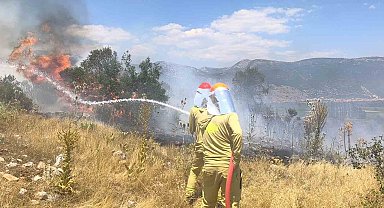 Menteşe'de makilik yangını