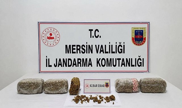 Mersin'de 6 kilo 300 gram kubar esrar ele geçirildi: 2 tutuklama