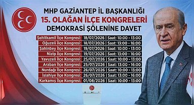 MHP Gaziantep İlçe Teşkilatları 15. Olağan Kongre takvimi açıklandı