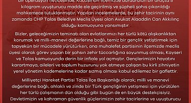 MHP'den uyuşturucuyla yakalanan CHP'li meclis üyesine tepki