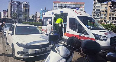 Motosiklet 3 metre sürüklendi, sürücü yaralandı