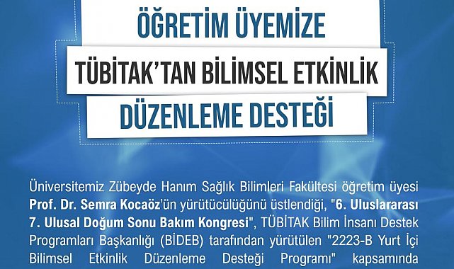 NÖHÜ öğretim üyesine TÜBİTAK'tan kongre desteği