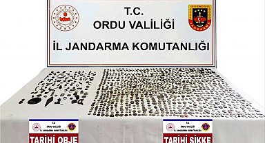 Ordu'da çok sayıda sikke ve tarihi eser objeler ele geçirildi