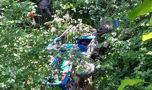 Ordu'da devrilen patpatın sürücüsü hayatını kaybetti