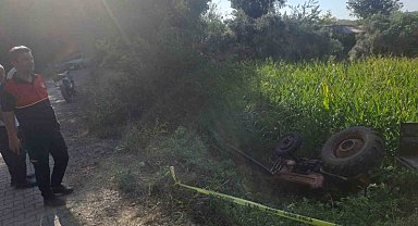 Osmaniye'de traktör devrildi, 2 kişi yaralandı