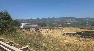 Otluk alanda çıkan yangın korkuttu