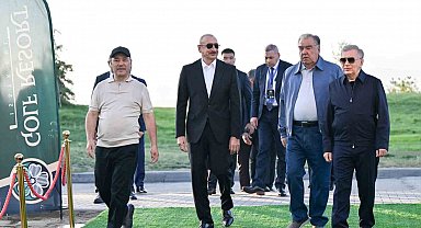 Özbekistan, Tacikistan ve Azerbaycan cumhurbaşkanları, Kırgızistan'da golf kulübü açılışına katıldı