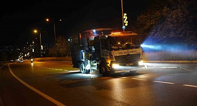 Reflektif yol çizgileriyle sürüş güvenliği artırıldı