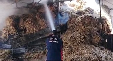 Reyhanlı'da samanlık yangını
