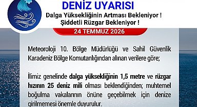 Samsun Valiliği'nden 'denize girmeyin' uyarısı