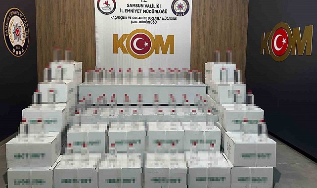 Samsun'da 900 litre kaçak etil alkol ele geçirildi