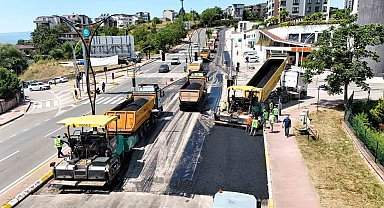 Santral Rampası'na 9 bin 350 tonluk asfalt dokunuşu