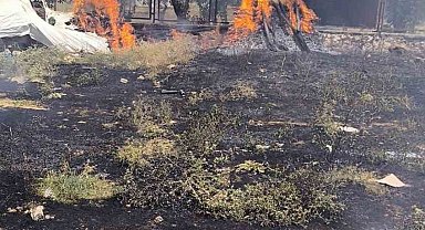Siirt bir evin bahçesinde çıkan yangın söndürüldü
