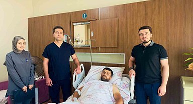 Siirt'te beton mikserine kaptırılan bacak başarılı ameliyatla kurtarıldı