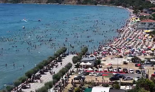 Silivri halk plajı doldu taştı