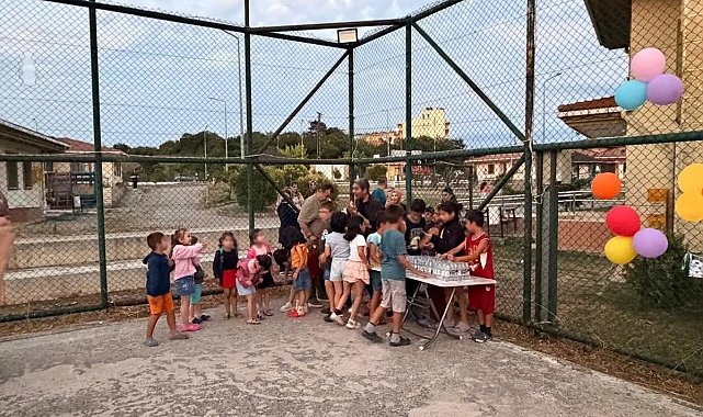 Sinop'ta çocuklar açık hava sinemasında buluştu