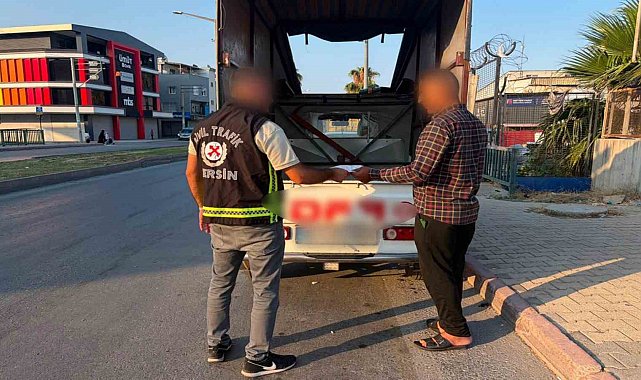 Sosyal medyadaki görüntüler ihbar oldu, kamyonet sürücüsüne ceza kesildi