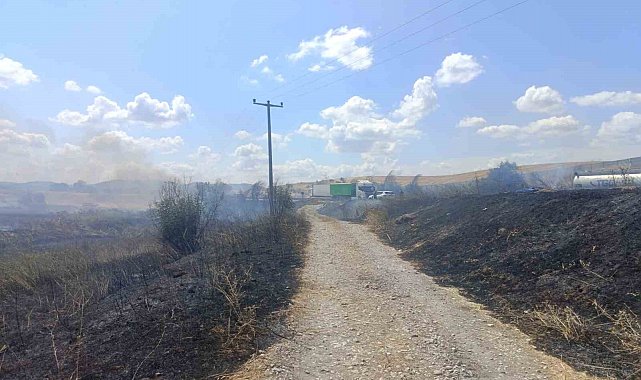 Susurluk'ta korkutan yangın