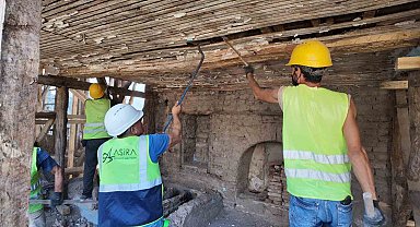 Tarihi Şerbetçioğlu Konağı'nda restorasyon çalışmaları başladı