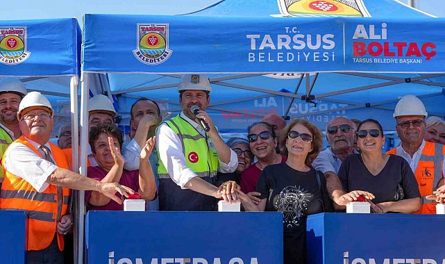 Tarsus'ta yıllardır beklenen kentsel dönüşümde ilk beton döküldü