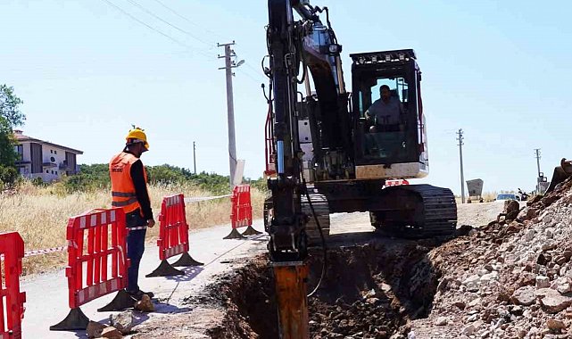 Ula'da kanalizasyon hattı bulunmayan bölgelere hat çalışması