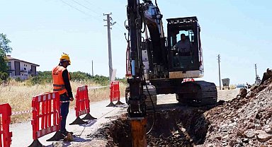 Ula'da kanalizasyon hattı bulunmayan bölgelere hat çalışması
