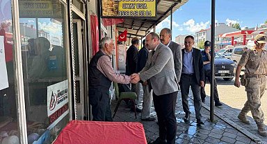Yeni Kaymakam Güvenç'ten Arpaçay'da esnafla ilk buluşma