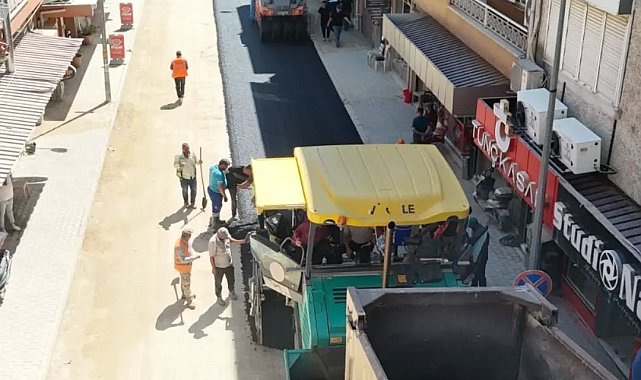 Yenipazar'da sıcak asfalt çalışmaları hız kesmiyor