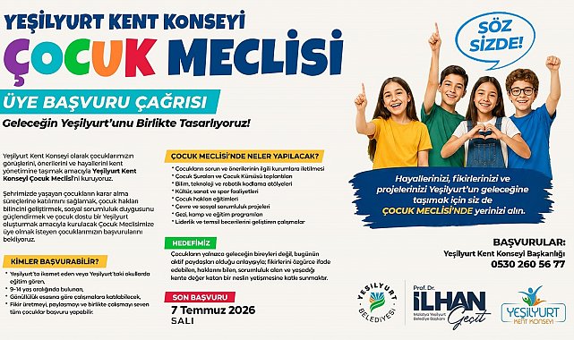 Yeşilyurt Kent Konseyi'nde çocuk meclisi kuruluyor