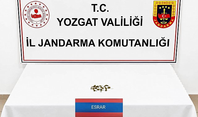 Yozgat'ta uyuşturucu operasyonunda 1 gözaltı