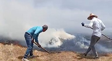 Yüksekova'da bin balya ot kül oldu
