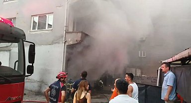 Zonguldak'ta boş binanın bodrum katında yangın